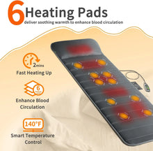 Load image into Gallery viewer, Mynt Electric Heating Pad Massage Mat Memory Foam Cushion with 10 Vibration Motors 5 Modes 30-Min Auto-Off Heating Therapy
