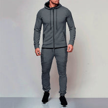 Load image into Gallery viewer, 2 pieces Autumn Running tracksuit men Sweatshirt Sports Set Gym Clothes
