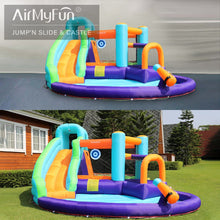 Load image into Gallery viewer, AirMyFun Inflatable Bounce House, Jumping Castle with Water &amp; Slide, Idea Playhouse for Kids Outdoor (Water Park Theme)
