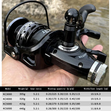 Load image into Gallery viewer, Double Brake Reel Spinning Reel Gear Ratio 5.2:1 Reels carretilhas de pesca
