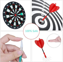 Load image into Gallery viewer, 42CM Safety Dart Board Game Set with 6 Rubber Tip Darts, Indoor Outdoor Party Games,Office Relaxing Sport, Sports Gifts
