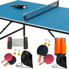 Load image into Gallery viewer, Table Tennis Racket Set Portable Telescopic Ping Pong Paddle Kit With Retractable Net 4 Ball Durable Family Games Set
