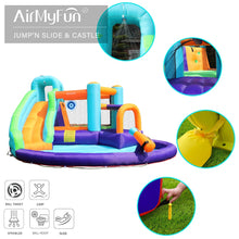 Load image into Gallery viewer, AirMyFun Inflatable Bounce House, Jumping Castle with Water &amp; Slide, Idea Playhouse for Kids Outdoor (Water Park Theme)
