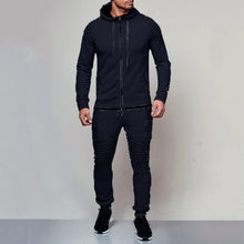 Load image into Gallery viewer, 2 pieces Autumn Running tracksuit men Sweatshirt Sports Set Gym Clothes
