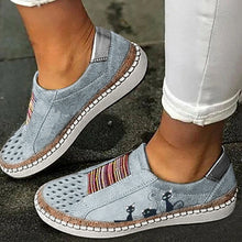 Load image into Gallery viewer, 2021 Trainers Canvas Flat Shoes Women Casual Elastic Overshoes Cat Print Single Vulcanize Shoes Women Summer Autumn Sneakers
