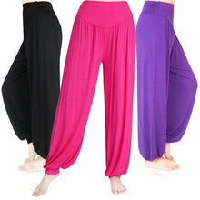 Load image into Gallery viewer, Women Yoga Pants Women Plus Size Sports Pants Yoga Leggings Colorful Bloomers Dance Yoga TaiChi Pants Modal WomenTrousers
