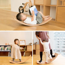 Load image into Gallery viewer, Child Seesaw Wooden Balance Board Children&#39;s Puzzle Sense Hand Foot Training Balance Twist Toys Yoga Workout Exercise Board
