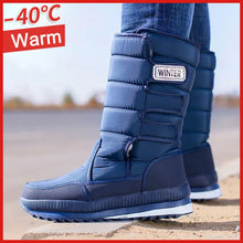 Load image into Gallery viewer, 2023 Men Boots platform snow boots for men thick plush waterproof slip-resistant winter shoes Plus size 36 - 47
