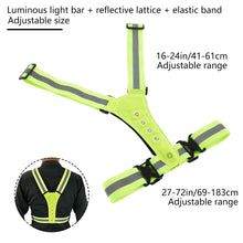 Load image into Gallery viewer, Safety Vest Adjustable Running Gear LED Reflective Stripes Battery Operated Reflective
