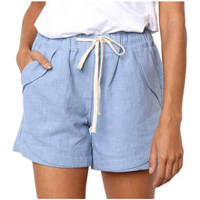 Load image into Gallery viewer, New Hot Summer Casual Cotton Linen Shorts Women&#39;s Plus Size High Waist Shorts Fashion Short Pants Streetwear Shorts Pants 2021
