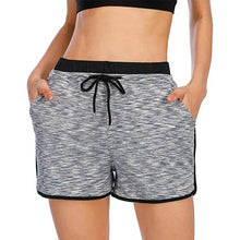 Load image into Gallery viewer, Women&#39;s Running Jogging Tennis Shorts Elastic High Waist Workout Shorts with Liner Double layer Pockets Sport Tight Yoga Shorts
