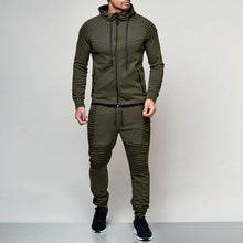 Load image into Gallery viewer, 2 pieces Autumn Running tracksuit men Sweatshirt Sports Set Gym Clothes
