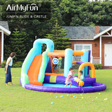 Load image into Gallery viewer, AirMyFun Inflatable Bounce House, Jumping Castle with Water &amp; Slide, Idea Playhouse for Kids Outdoor (Water Park Theme)
