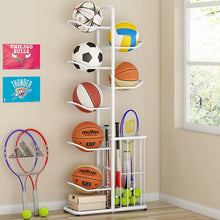 Load image into Gallery viewer, Home Indoor Children&#39;s Basketball Football Volleyball Badminton Racket Storage
