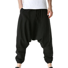 Load image into Gallery viewer, Men Casual White Sweatpants Casual Baggy Trousers Summer Loose Drawstring Mid Waist Yoga Harem Pants With Pockets Breeches
