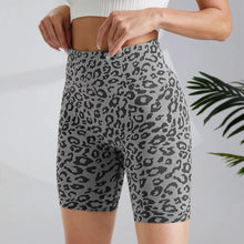 Load image into Gallery viewer, Women&#39;s Abdominal Tightening Leopard Print Yoga shorts Hip Lifting Running Fitness sports Shorts Outdoor leisure sweatpants
