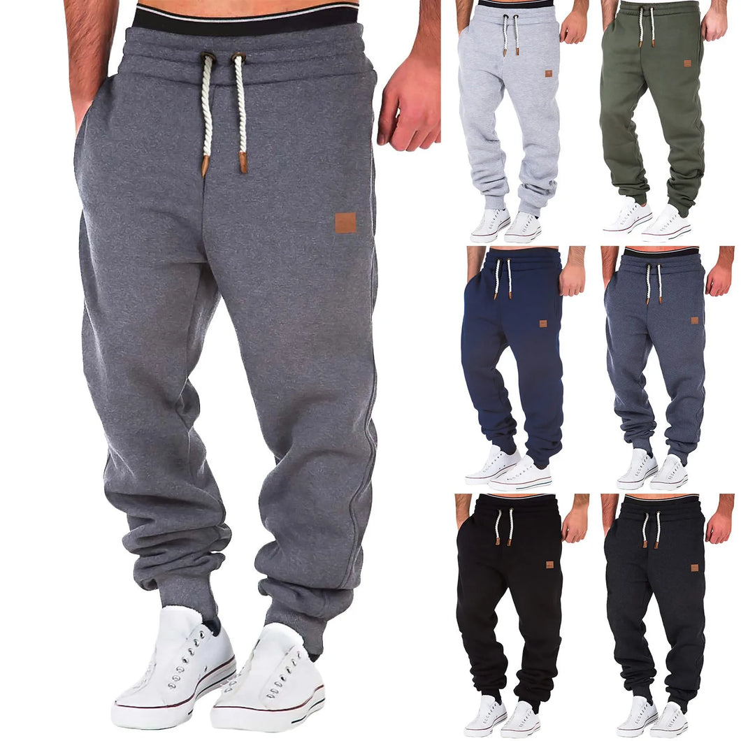 Joggers Sport Pants For Men Casual Hip Hop Male Trousers Sweatpants Streetwear Drawstring Elastic Waist Trackpants Pantalones