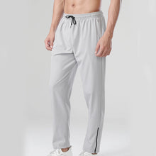 Load image into Gallery viewer, Men&#39;s Sports Running Pants Joggers Straight Active Sweatpants Workout Jogging Striped Trousers With Zipper Pockets Loose Fit
