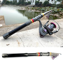 Load image into Gallery viewer, 1.8-3.6m Carbon Fiber Spinning Fishing Rod 13BB Reel Combo Telescopic Fishing Pole Spinning Reel Kit Max Resistance 3-8kg Pesca
