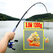 Load image into Gallery viewer, GHOTDA Carbon Fiber Short Telescopic Rock Fishing Rod and Spinning Fishing Reel Combo Full Kit Fishing Tackle Fishing Gear Set
