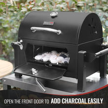 Load image into Gallery viewer, Portable Charcoal Grill , Compact Outdoor Tabletop Charcoal Grill for Travel Picnic Tailgate and Campsite BBQ Cooking
