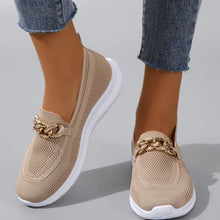 Load image into Gallery viewer, Chain Ladies Vulcanized Slip on Shallow Autumn Women Elastic Band Flats Mesh Breathable Walking Shoes Female New Sneakers Women
