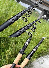 Load image into Gallery viewer, Mini Telescopic Rock Fishing Rod Feeder Carbon Fiber Fishing 1.5m 1.8m 2.1m 2.4m Ball Bearing 19+1BB Fishing Reel Kit
