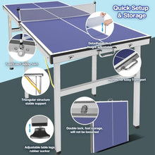 Load image into Gallery viewer, Ping Pong Table,Foldable,with Net and2 Ping Pong Paddles and 3 Balls,No Assembly,Portable Table Tennis Table Set,Festivals Gifts
