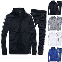 Load image into Gallery viewer, Men&#39;s Sets Sportswear Autumn 2 Piece Sets Sports Suit Men Jacket + Pants Sweatsuit Male Jogging Sporting Training Tracksuit Men
