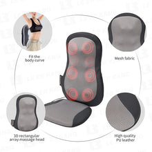 Load image into Gallery viewer, LEK Car Home Office Massage Cushion with Heating Kneading Airbag Massage Chair Shiatsu Massge Pad
