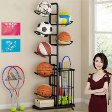 Load image into Gallery viewer, Home Indoor Children&#39;s Basketball Football Volleyball Badminton Racket Storage
