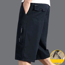 Load image into Gallery viewer, Classic Cargo Shorts Men Zipper Pocket Casual Knee Shorts Loose Straight Cotton Work Shorts Man Clothes
