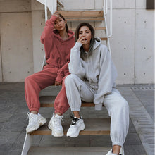 Load image into Gallery viewer, Women New Casual Sweater Jacket Sports Suits Autumn Winter Sweatshirts Set For Women Hoodie Pant Sets For Women 2 Pieces
