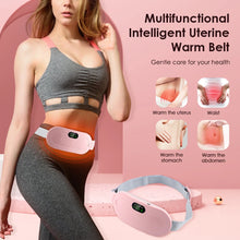 Load image into Gallery viewer, Menstrual Heating Pad Smart Warm Palace Belt Relief Waist Pain Cramps Vibrating Abdominal Massager Electric Waist Belt Device
