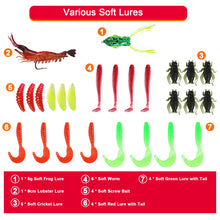 Load image into Gallery viewer, 83pcs Fishing Lures Kit for Bass Trout Salmon Fishing Accessories Tackle Tool Fishing Baits Swivels Hooks
