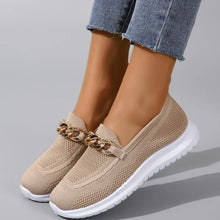 Load image into Gallery viewer, Chain Ladies Vulcanized Slip on Shallow Autumn Women Elastic Band Flats Mesh Breathable Walking Shoes Female New Sneakers Women
