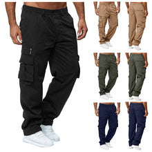 Load image into Gallery viewer, 2023 Men&#39;s Cargo Pants Plus Size Sweatpants Multi Pockets Casual Trousers Male Joggers Elastic Waist Pants Pantalones Hombre
