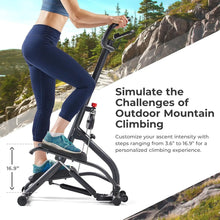 Load image into Gallery viewer, Stair Stepper w/Handlebar, Extended Step Range Machine for Climbing Exercise, Compact, Height-Adjustable, Low-Impact &amp; Optional
