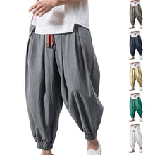 Load image into Gallery viewer, Fashion Harem Pants Men Hiphop Baggy Wide Leg Pants Streetwear Oversized Casual Sweatpants Harajuku Japanese Trousers Male 2024
