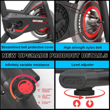 Load image into Gallery viewer, Bikes Stationary,Exercise Bike for Home Indoor Cycling Bike for Home Cardio Gym,Workout Bike with pad Mount &amp; LCD Monit
