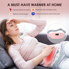 Load image into Gallery viewer, Menstrual Heating Pad Smart Warm Palace Belt Relief Waist Pain Cramps Vibrating Abdominal Massager Electric Waist Belt Device
