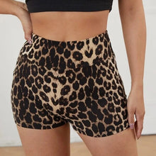 Load image into Gallery viewer, New Fashion Leopard Print Women Shorts Cycling Sport Yoga Casual Print Women High Waist Casual Biker Short Femme
