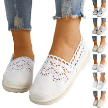 Load image into Gallery viewer, 2023 New Lace Hollow Out Breathable Mesh Summer Flats Casual Crochet  Bohemia Shoes Platform Sneakers for Women Zapatillas Mujer
