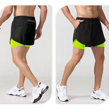 Load image into Gallery viewer, Men Sportswear Double-deck Training Short Pant  2 In 1  Jogging Gym Running Shorts
