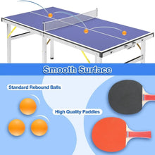 Load image into Gallery viewer, Ping Pong Table,Foldable,with Net and2 Ping Pong Paddles and 3 Balls,No Assembly,Portable Table Tennis Table Set,Festivals Gifts
