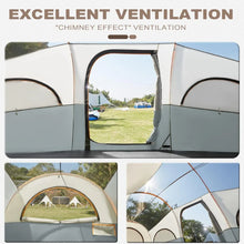 Load image into Gallery viewer, 8 Person Tent for Camping, Waterproof Windproof Family Tent with Rainfly, Divided Curtain Design for Privacy Space
