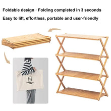 Load image into Gallery viewer, 3/4/5 Layers Outdoor Camping Storage Rack Portable Folding Storage Shelf For Camping Equipment Multipurpose Wooden Foldable Rack
