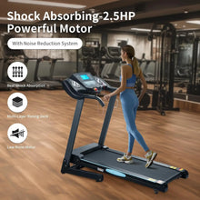 Load image into Gallery viewer, Treadmill with Auto Incline Folding Treadmill 12% Incline 2.5 Horse Power 15 Preset for Home Use 8.5 mph Range
