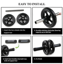 Load image into Gallery viewer, AB Roller Wheel Roller Keep Fit Wheels Home Crunch Artifact No Noise Abdominal Training Equipment for Gym Strength Workouts
