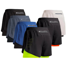 Load image into Gallery viewer, Men Sportswear Double-deck Training Short Pant  2 In 1  Jogging Gym Running Shorts
